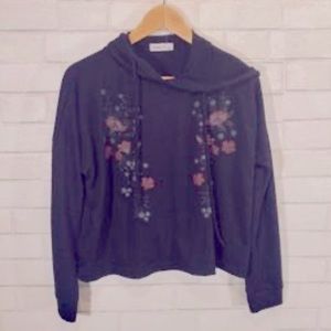 Hooded Floral Sweatshirt